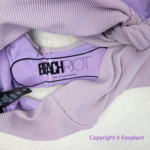 New! Set! Beach Riot Free People Rib Dallas Emma bikini bottom lavender, size XS - Picture 5 of 9